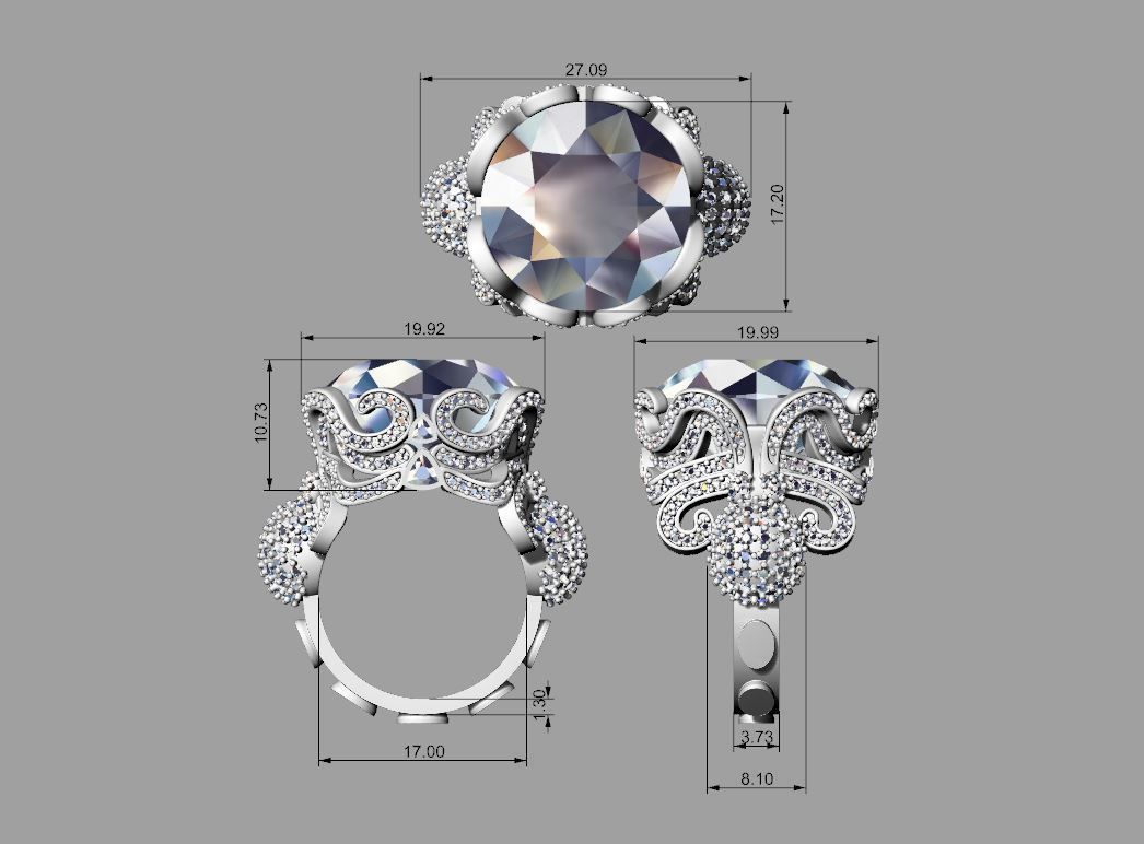 Ring Octopus 3D print model_7