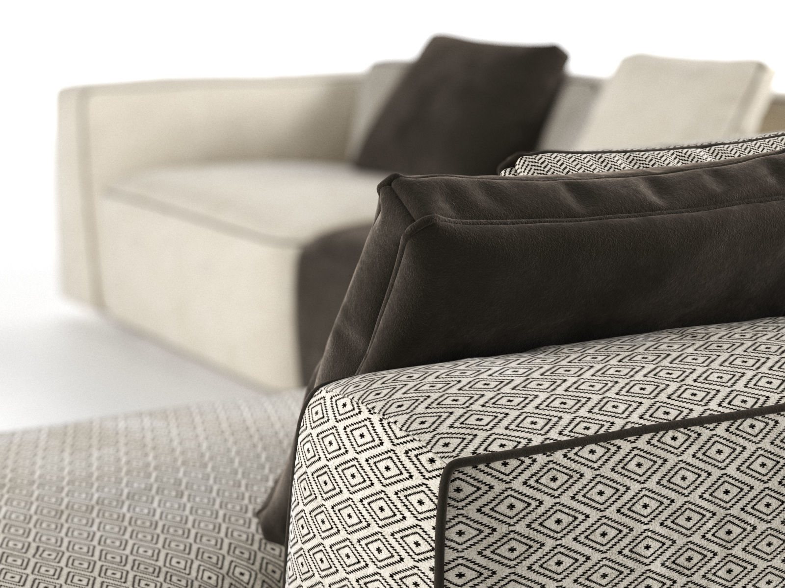 Modular Angolare Sofa 3D model_2