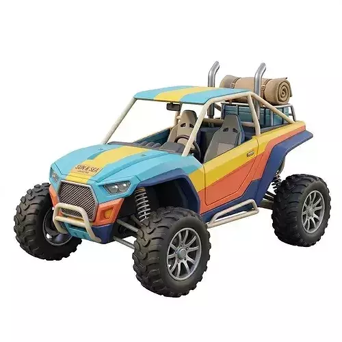 Stylized 3D Safari Explorer Buggy Model