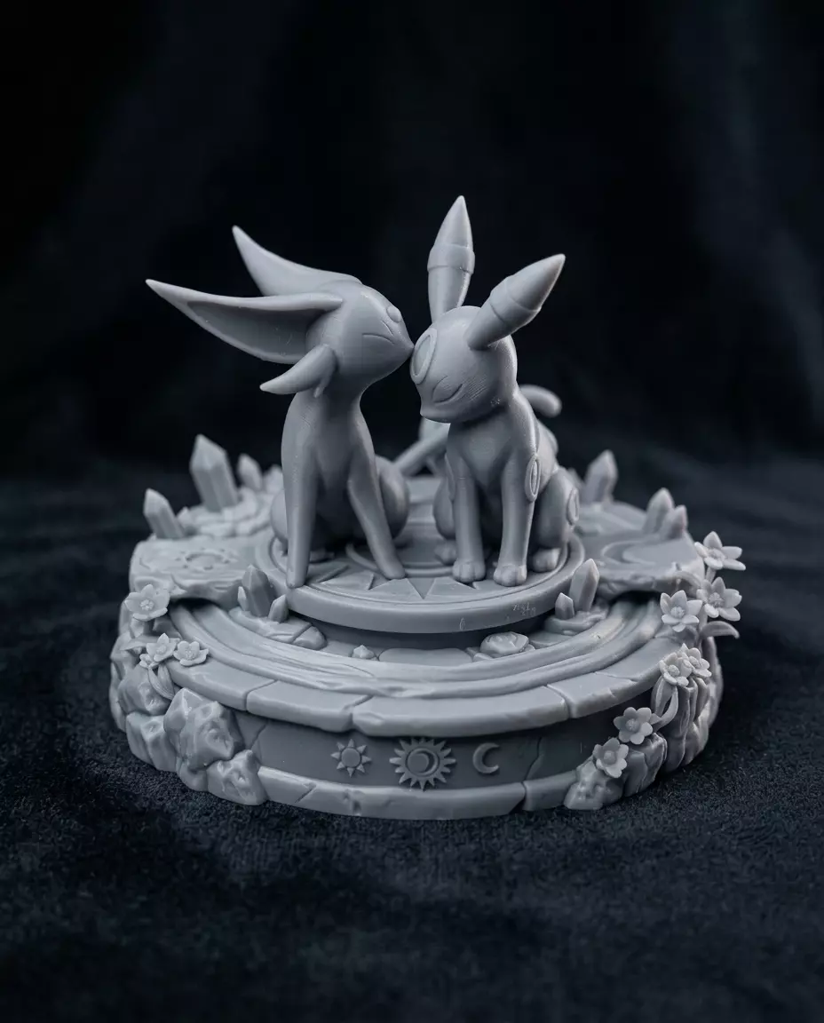 Espeon and Umbreon STL - Figure for 3D Printing 3D print model