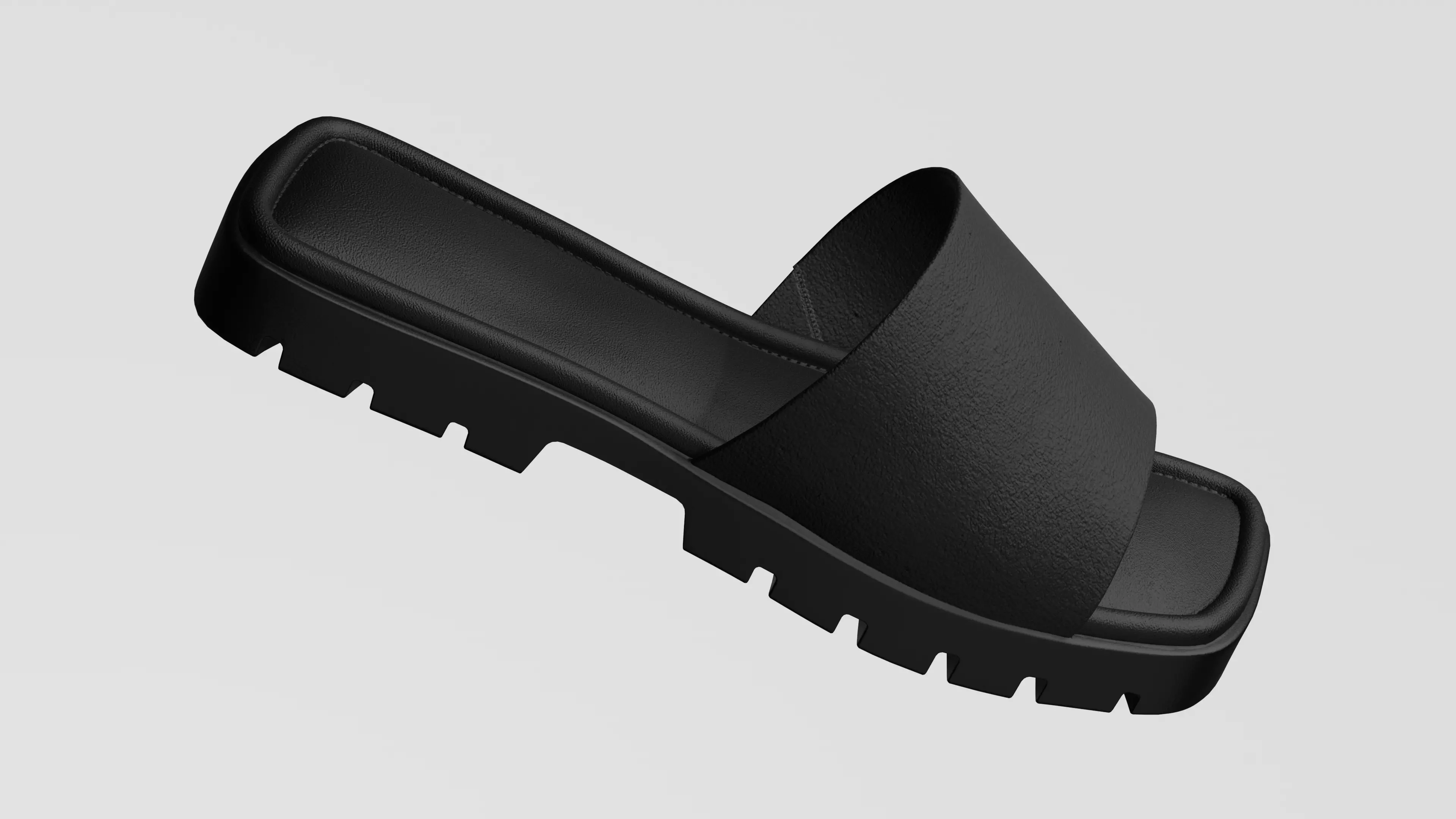 Women Coach Slip-On Sandals Low-poly 3D model