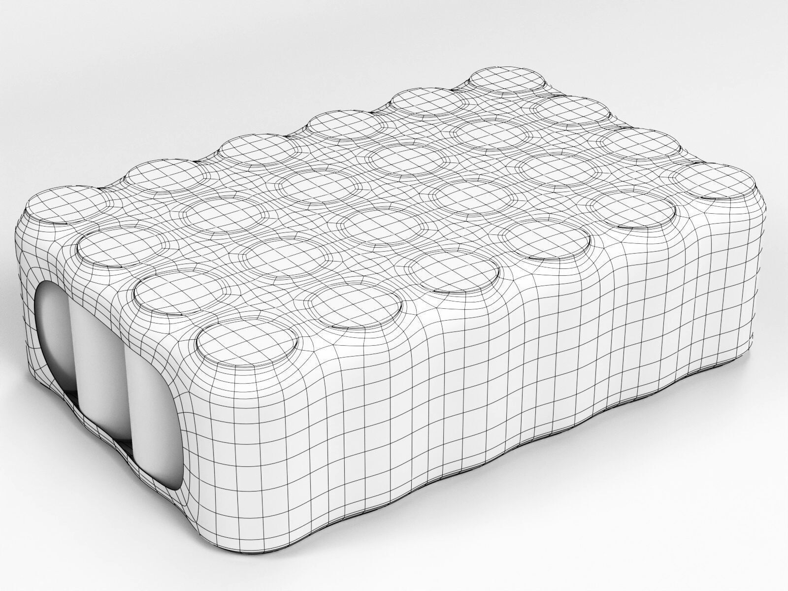 24 pack 330ml cans plastic shrinkwrapped 3D model_1