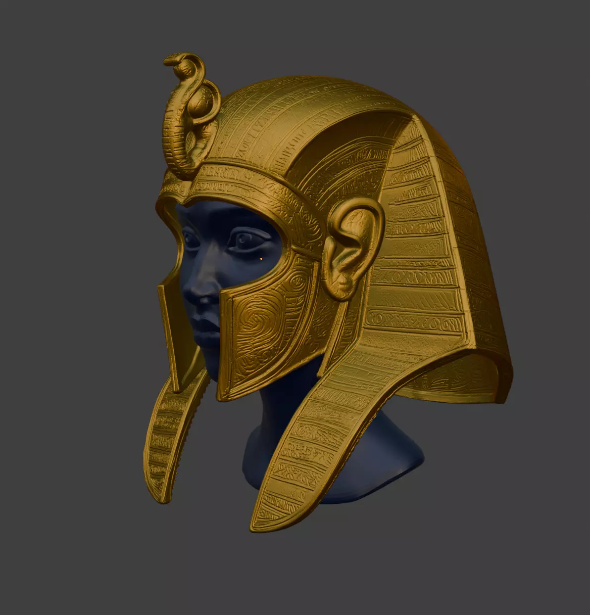 Egyptian Ceremonial Helmet 3D print model