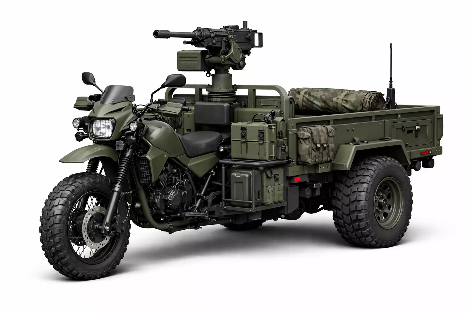 Military Tactical Trike Bike 3D model