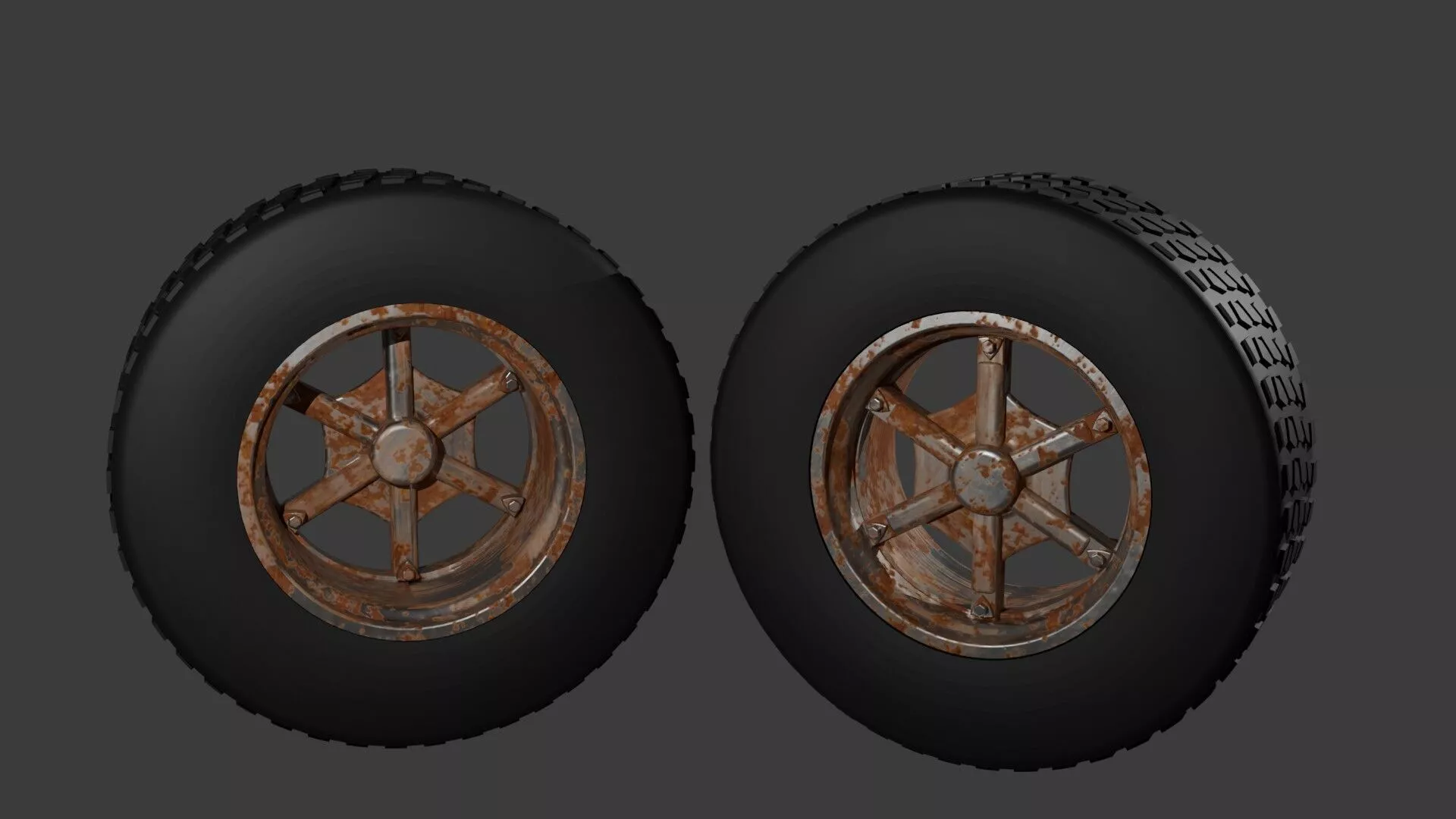 Spoked Wheel Truck 3D model