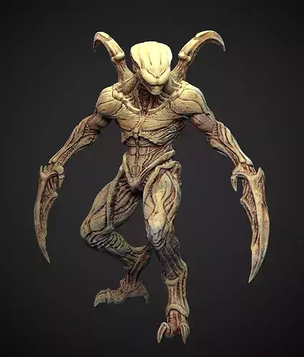 Alien Hunter  -  Enemy 3D Horror Character Game Ready Low Poly