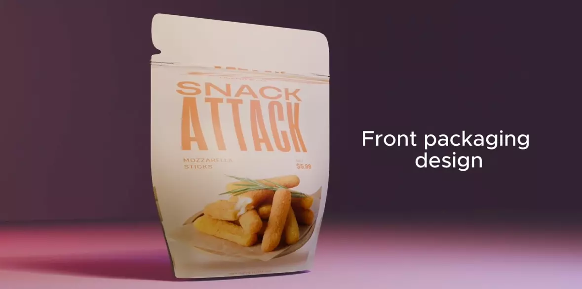 Snack Attack 3D Packaging Mockup Snack Bag 3D Model Free low-poly 3D model
