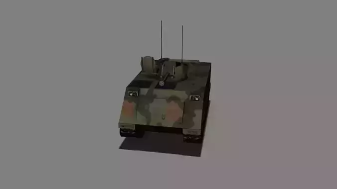 Vulcan Air Defence System Low-poly 3D model