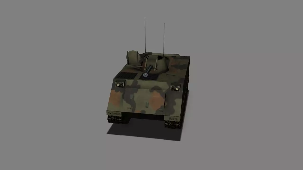 Vulcan Air Defence System Low-poly 3D model_0