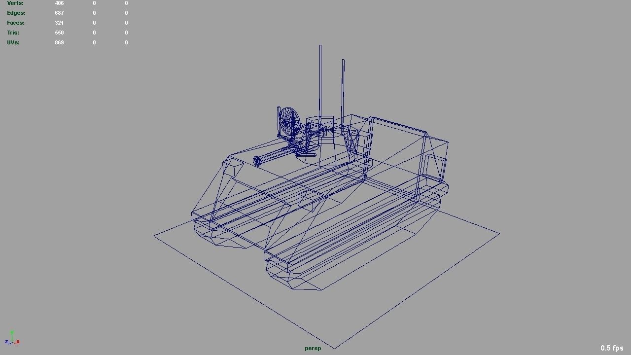 Vulcan Air Defence System Low-poly 3D model_2