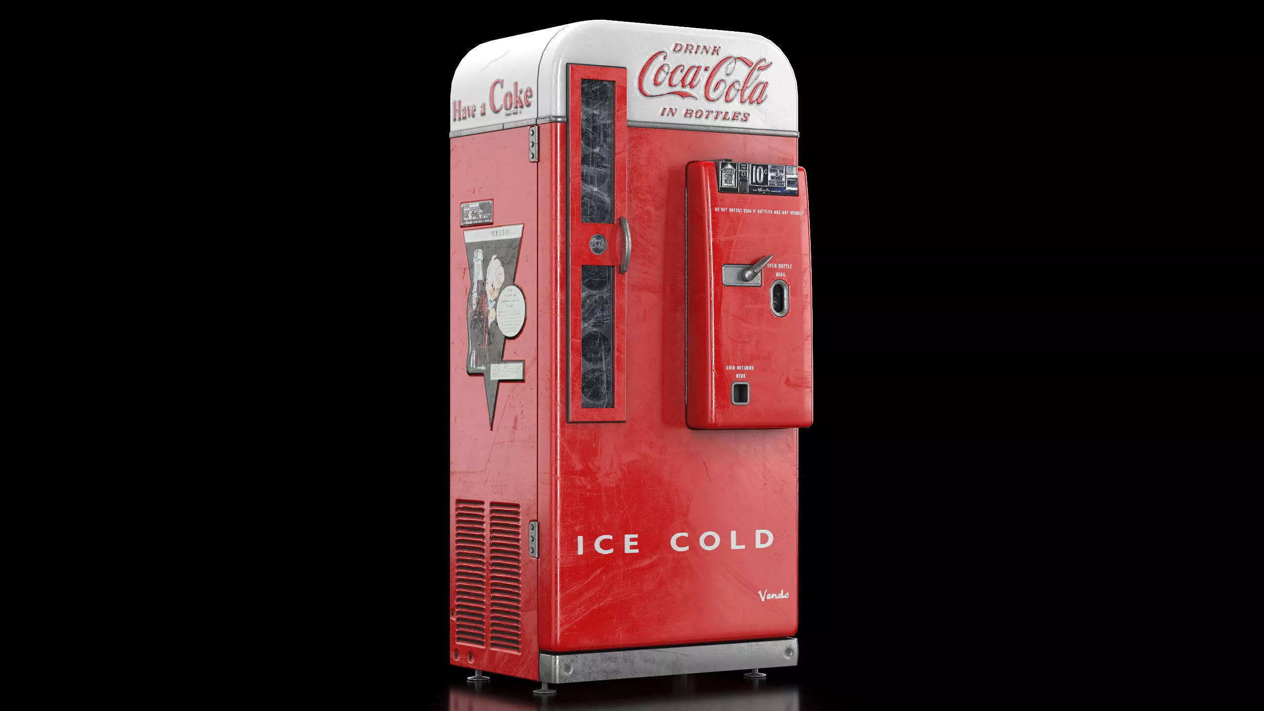 Coca Cola Vending Machine PBR Low-poly 3D model