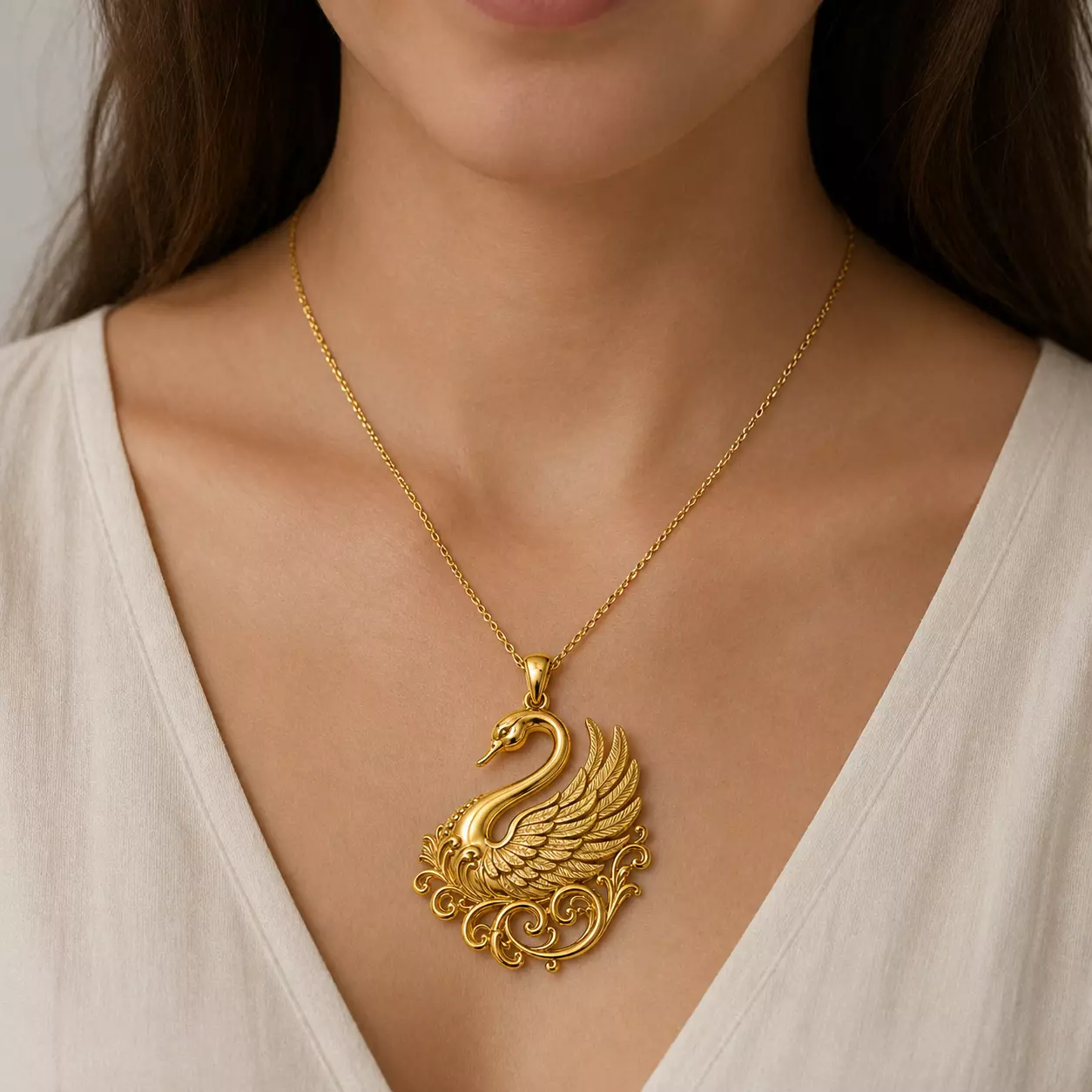Swan pendant 3D print model