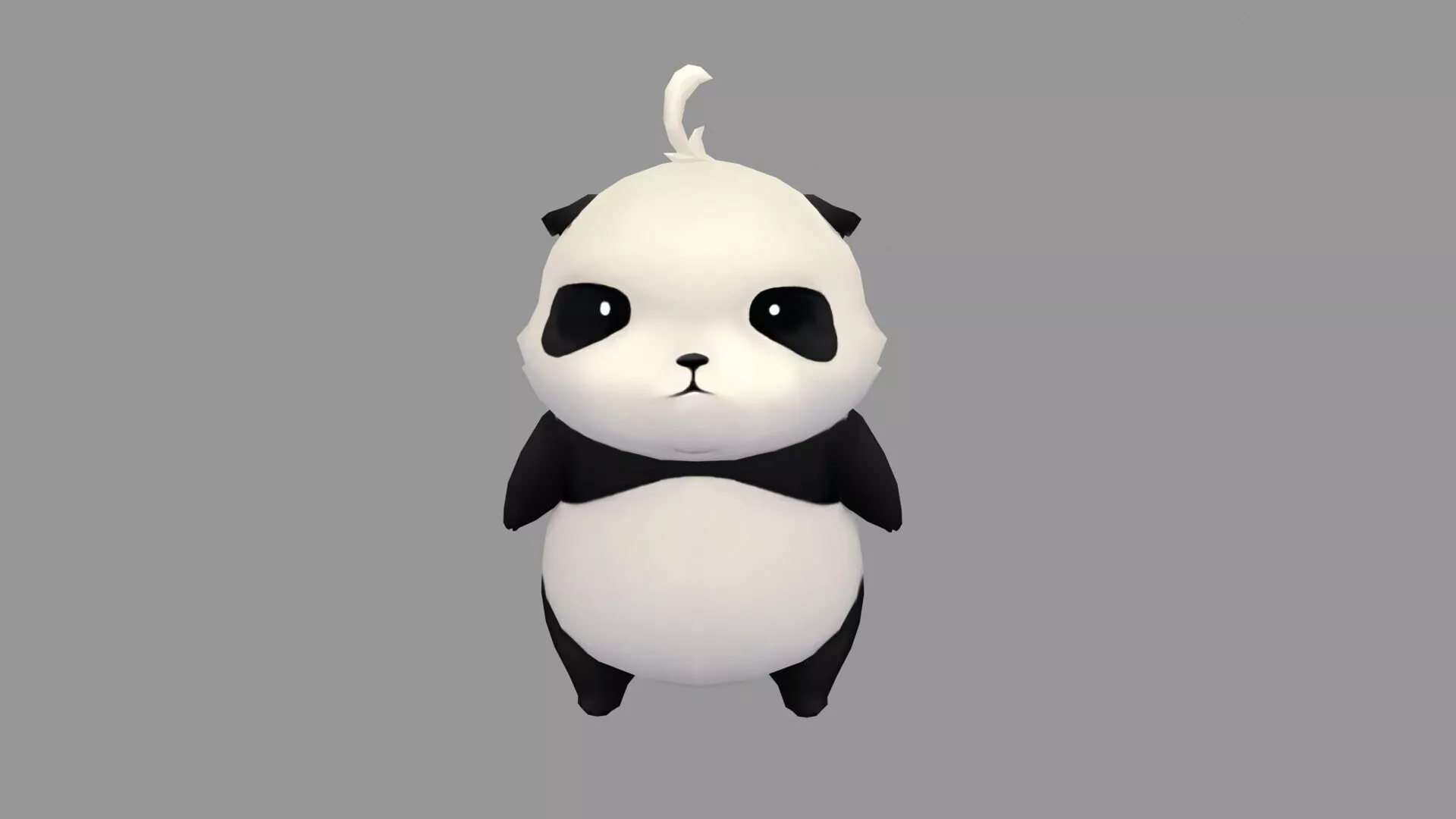Cartoon Baby Panda Low-poly 3D model