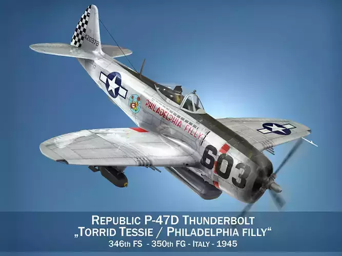 Republic P-47D Thunderbolt - Torrid Tessie 3D model