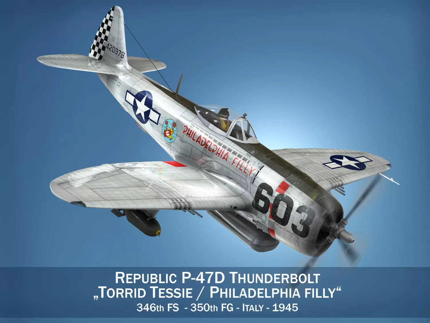 Republic P-47D Thunderbolt - Torrid Tessie 3D model