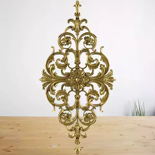 Classic Ornamental Wall Panel 3D Relief for CNC and 3D Printing