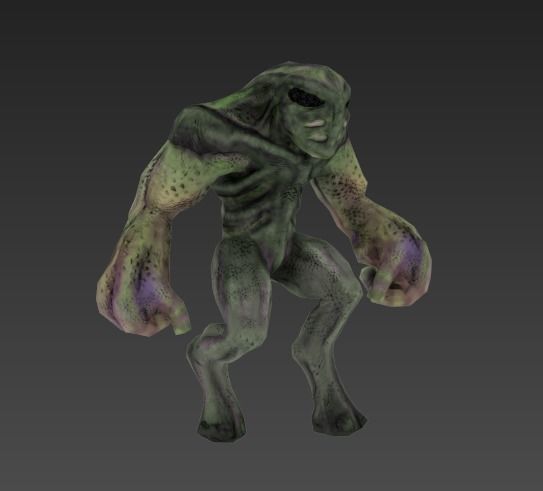 Character Reptile Free low-poly 3D model_0