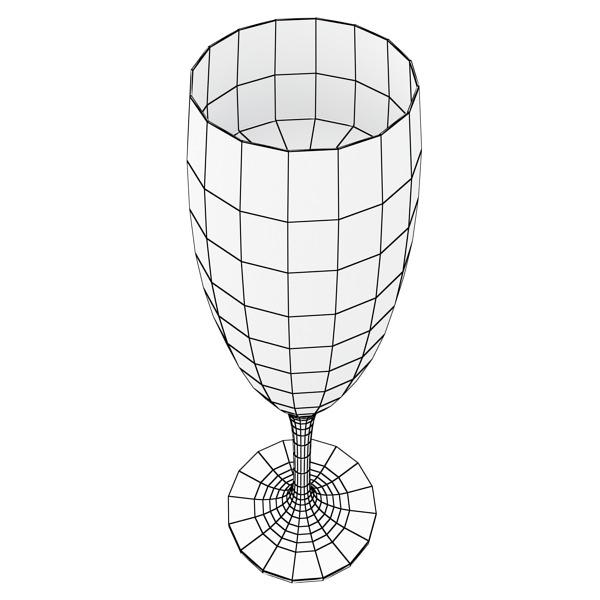 Champagne Set 3 - Bottle Flute and Ice Bucket 3D model_33