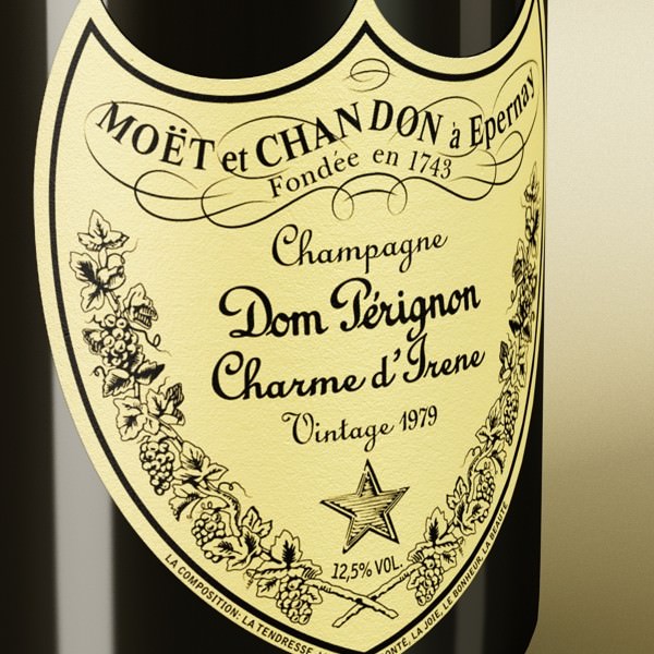 Champagne Set 3 - Bottle Flute and Ice Bucket 3D model_16