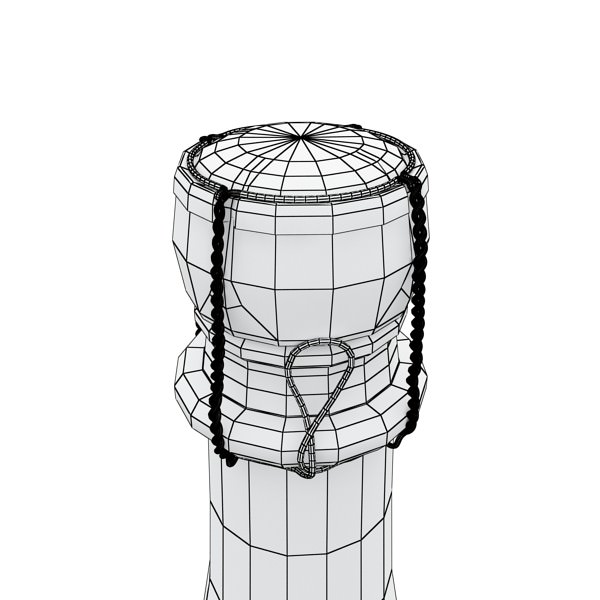 Champagne Set 3 - Bottle Flute and Ice Bucket 3D model_25