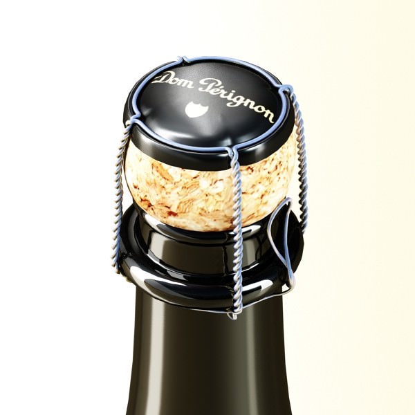 Champagne Set 3 - Bottle Flute and Ice Bucket 3D model_14