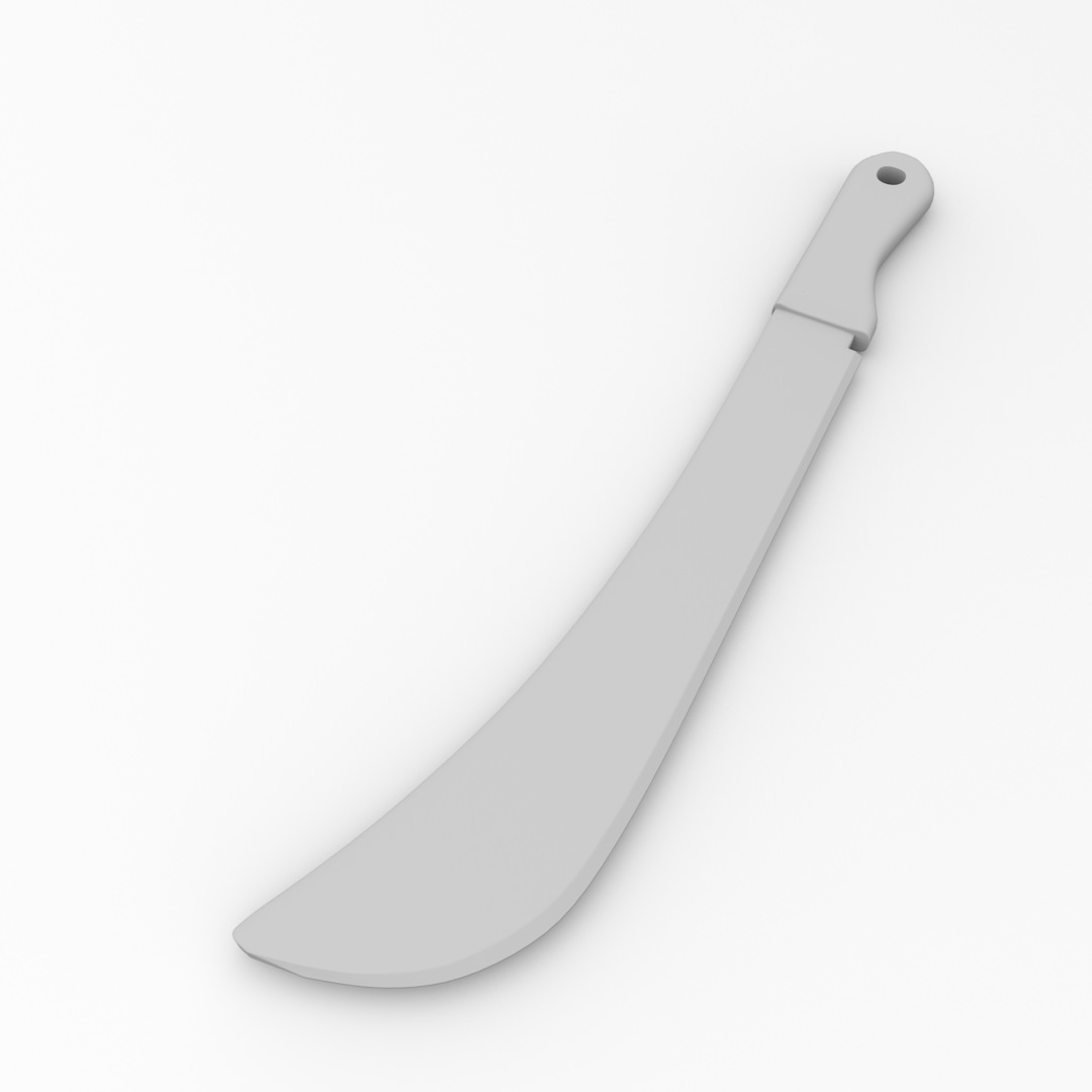 Machete knife 3D model_3