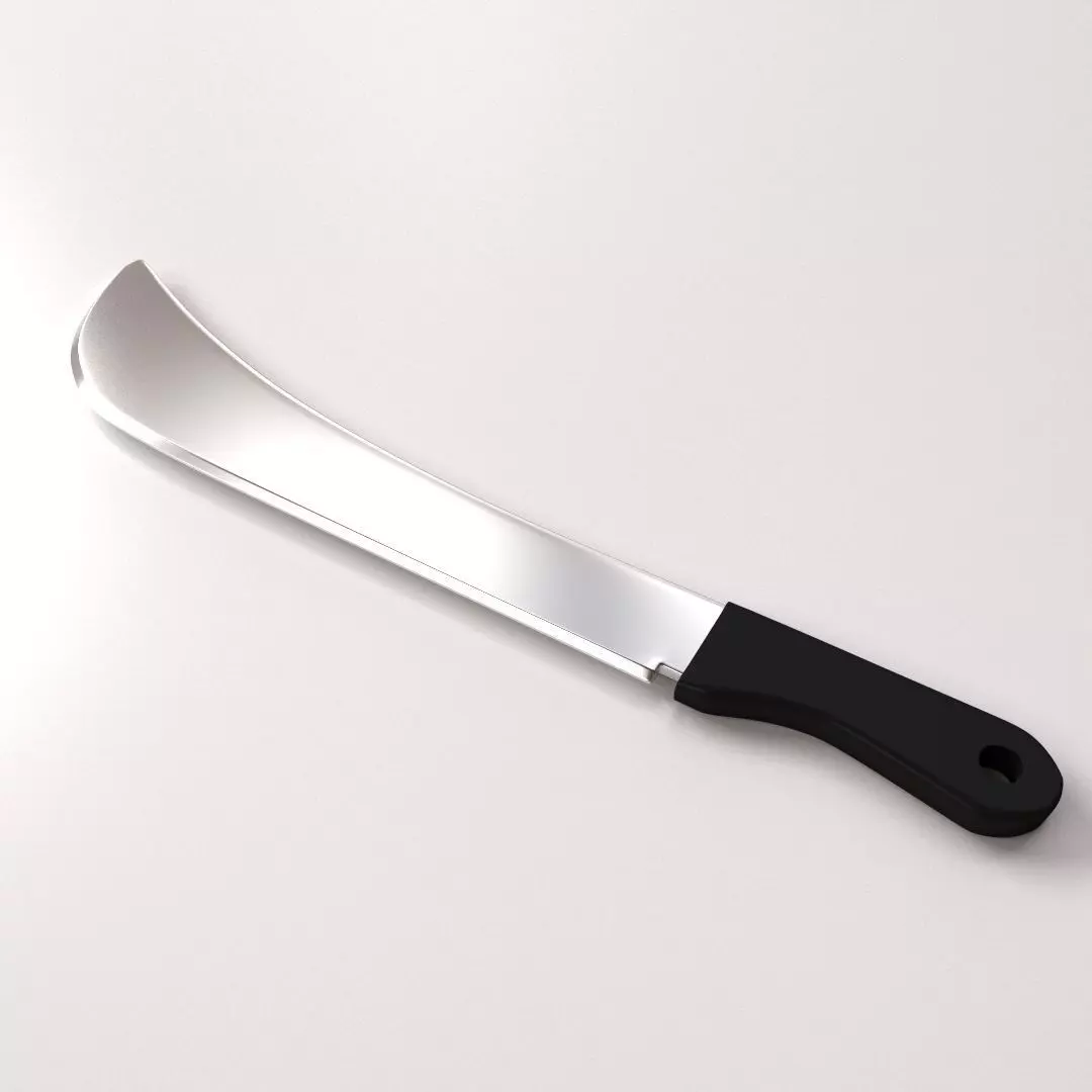 Machete knife 3D model_0