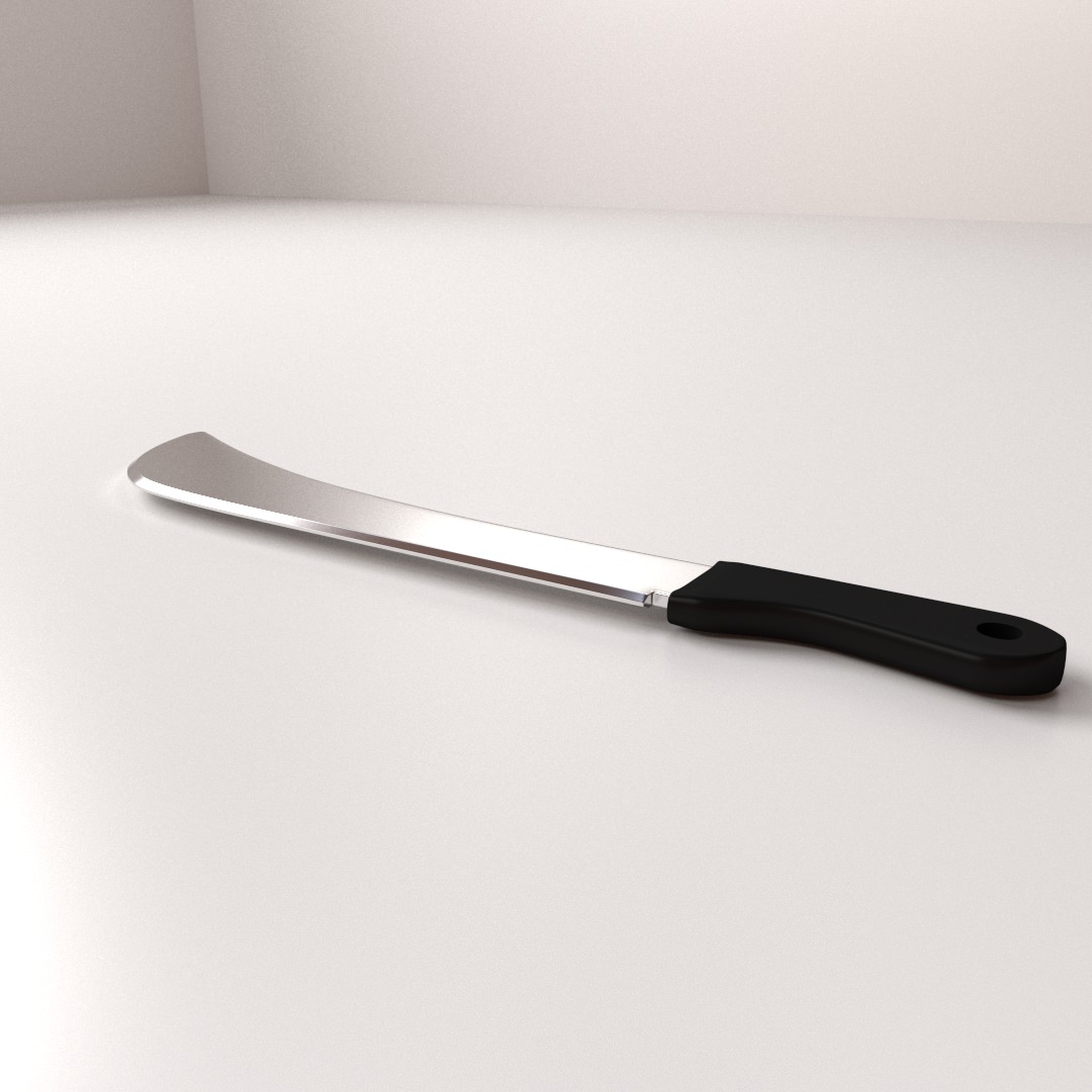 Machete knife 3D model_1