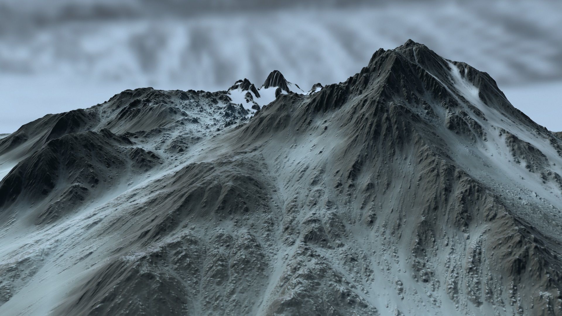 snow volcano 001 Low-poly 3D model_30