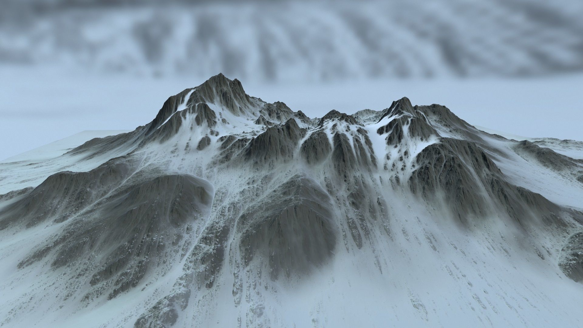 snow volcano 001 Low-poly 3D model_28