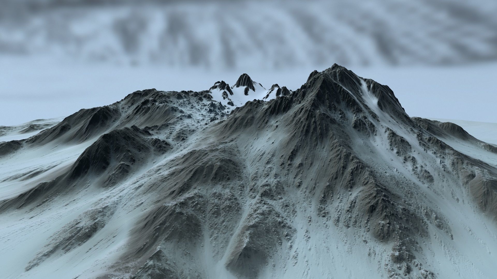 snow volcano 001 Low-poly 3D model_27