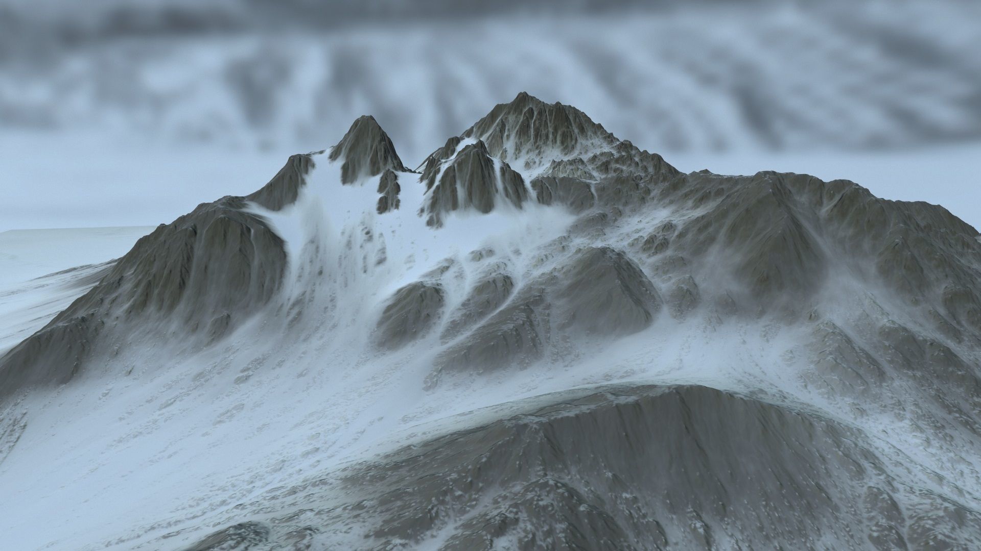 snow volcano 001 Low-poly 3D model_31