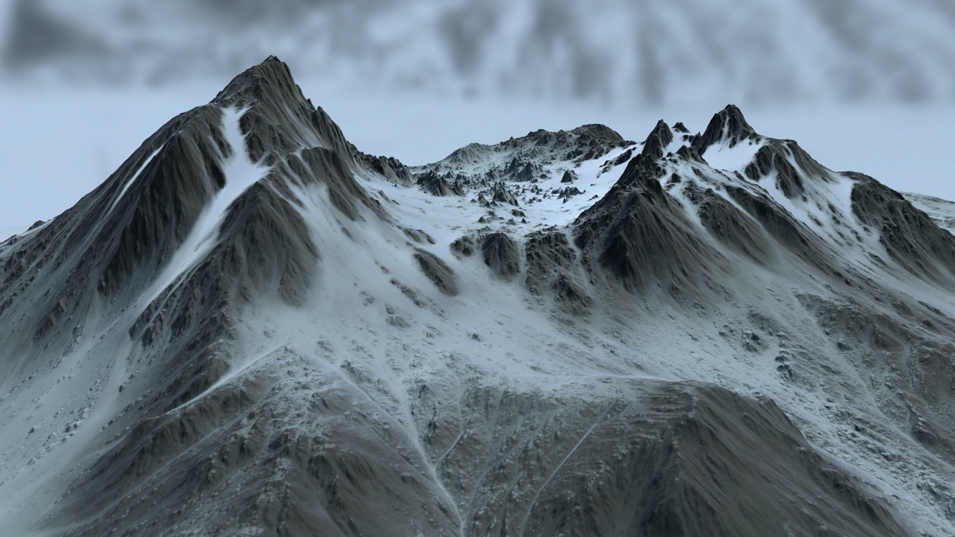 snow volcano 001 Low-poly 3D model_34