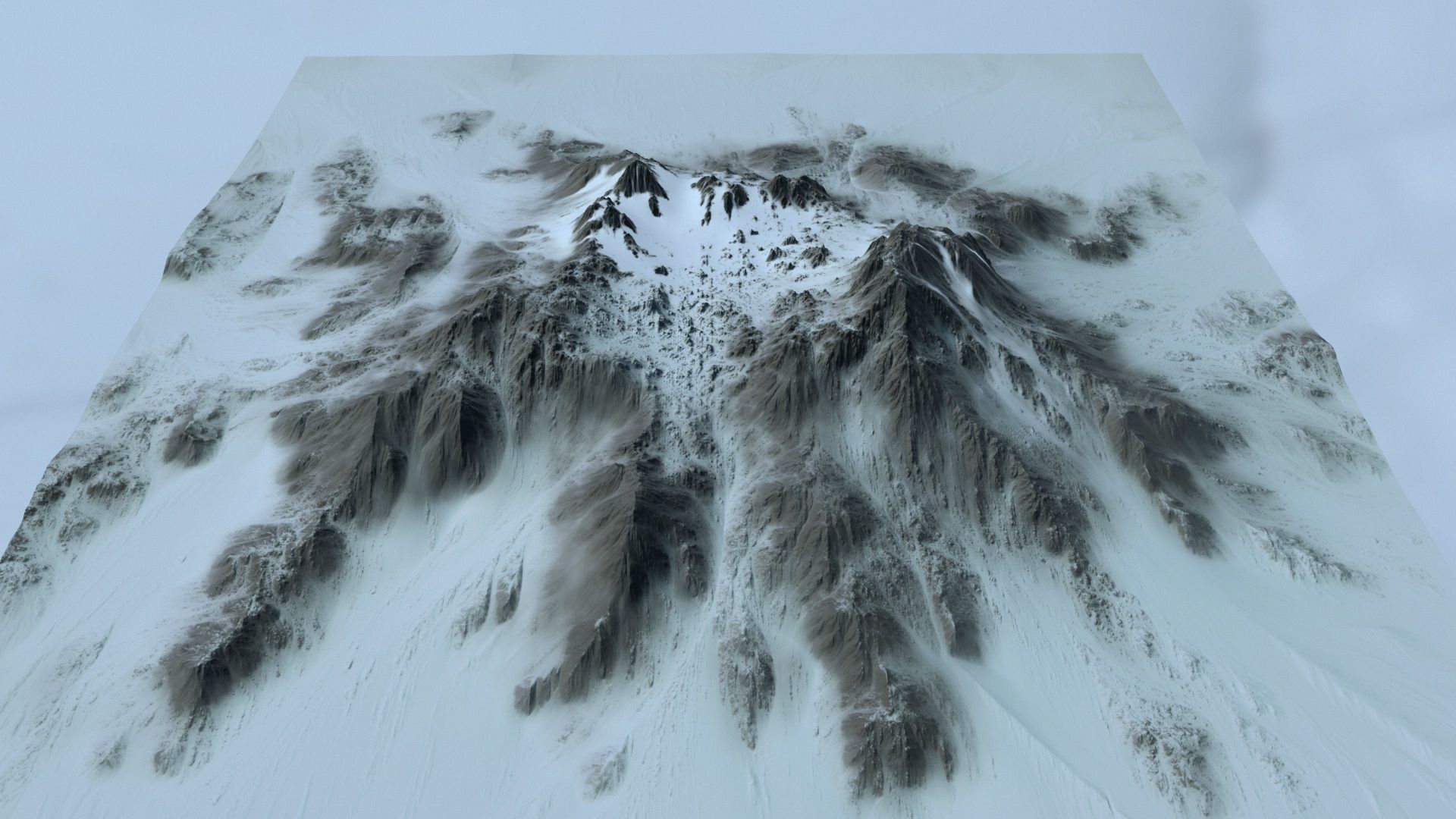 snow volcano 001 Low-poly 3D model_19