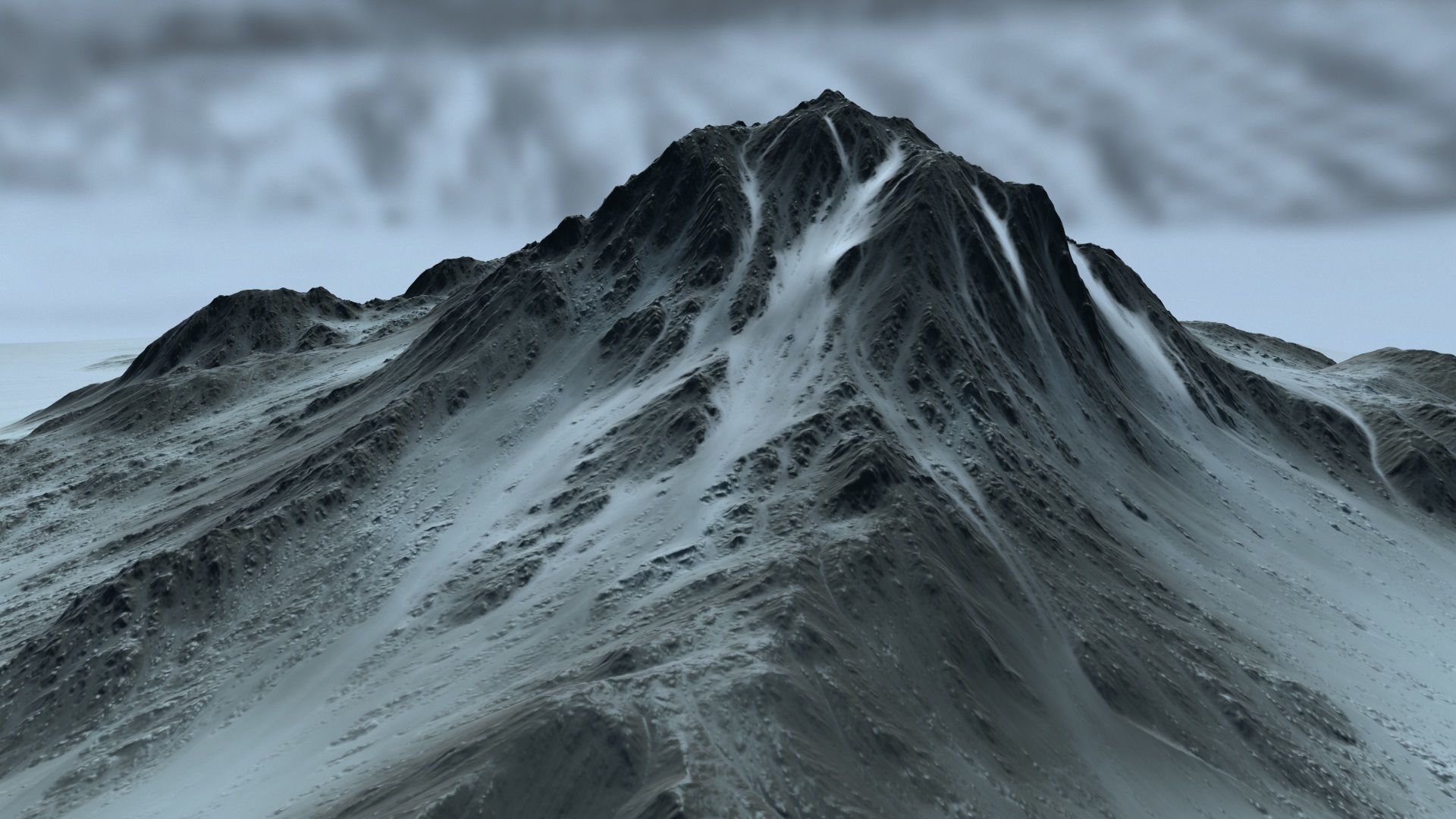 snow volcano 001 Low-poly 3D model_32