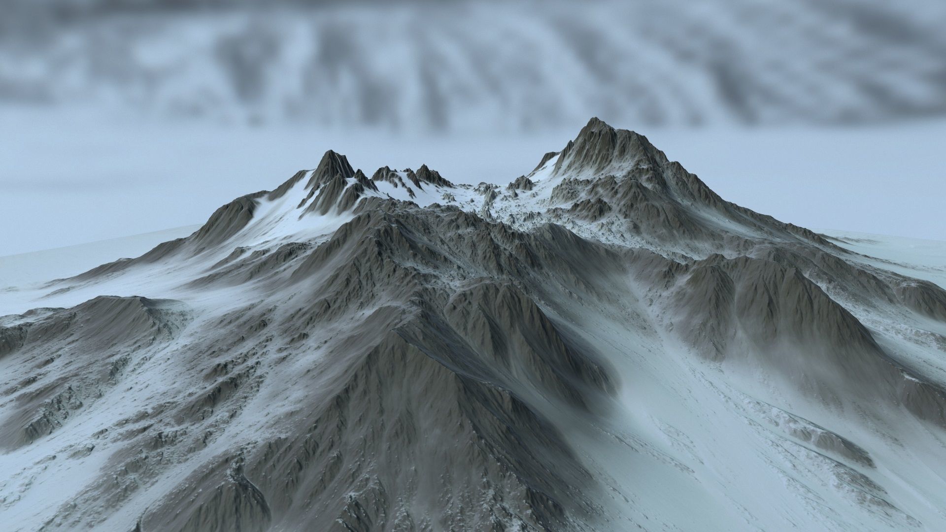 snow volcano 001 Low-poly 3D model_24