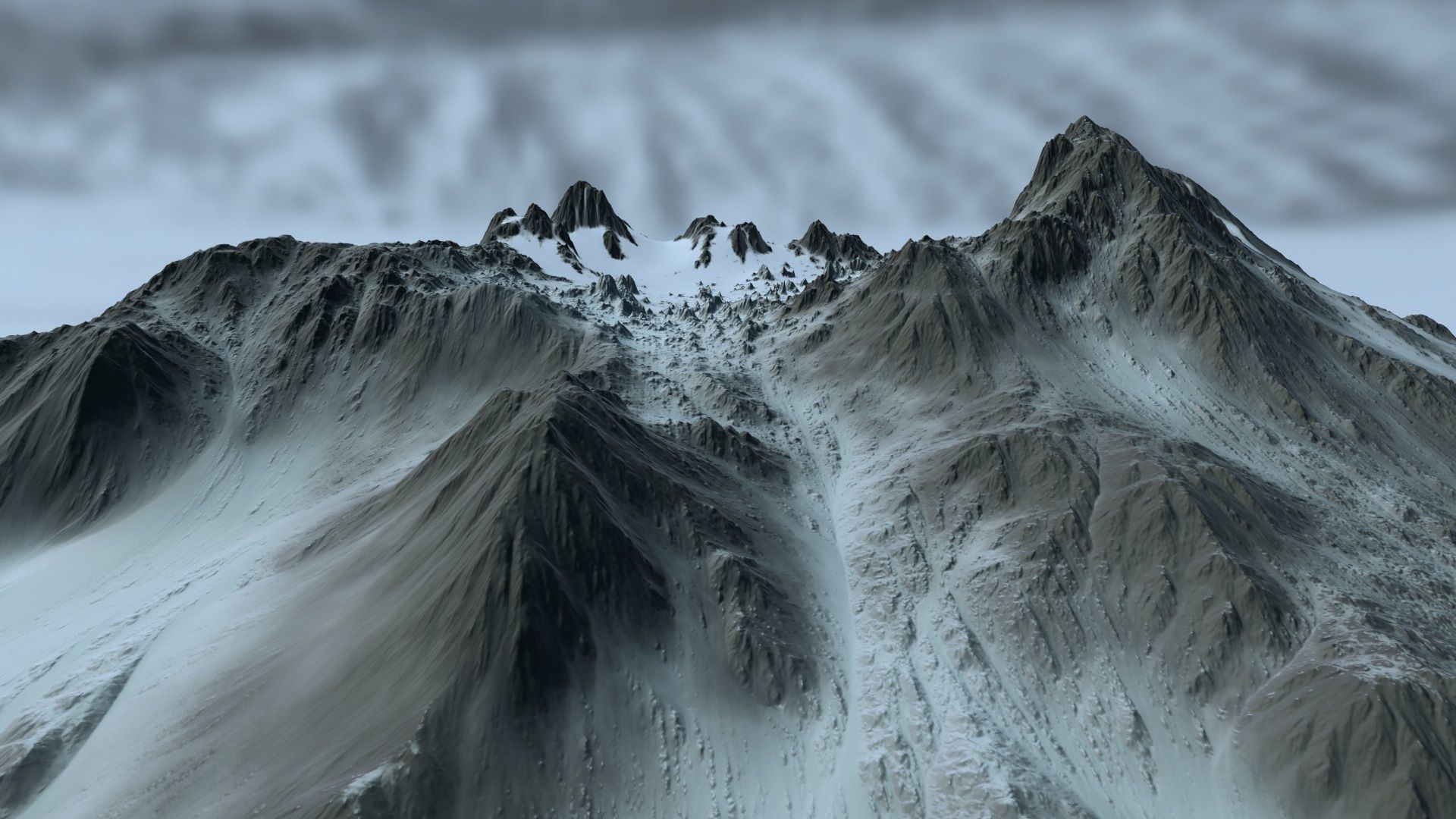 snow volcano 001 Low-poly 3D model_33