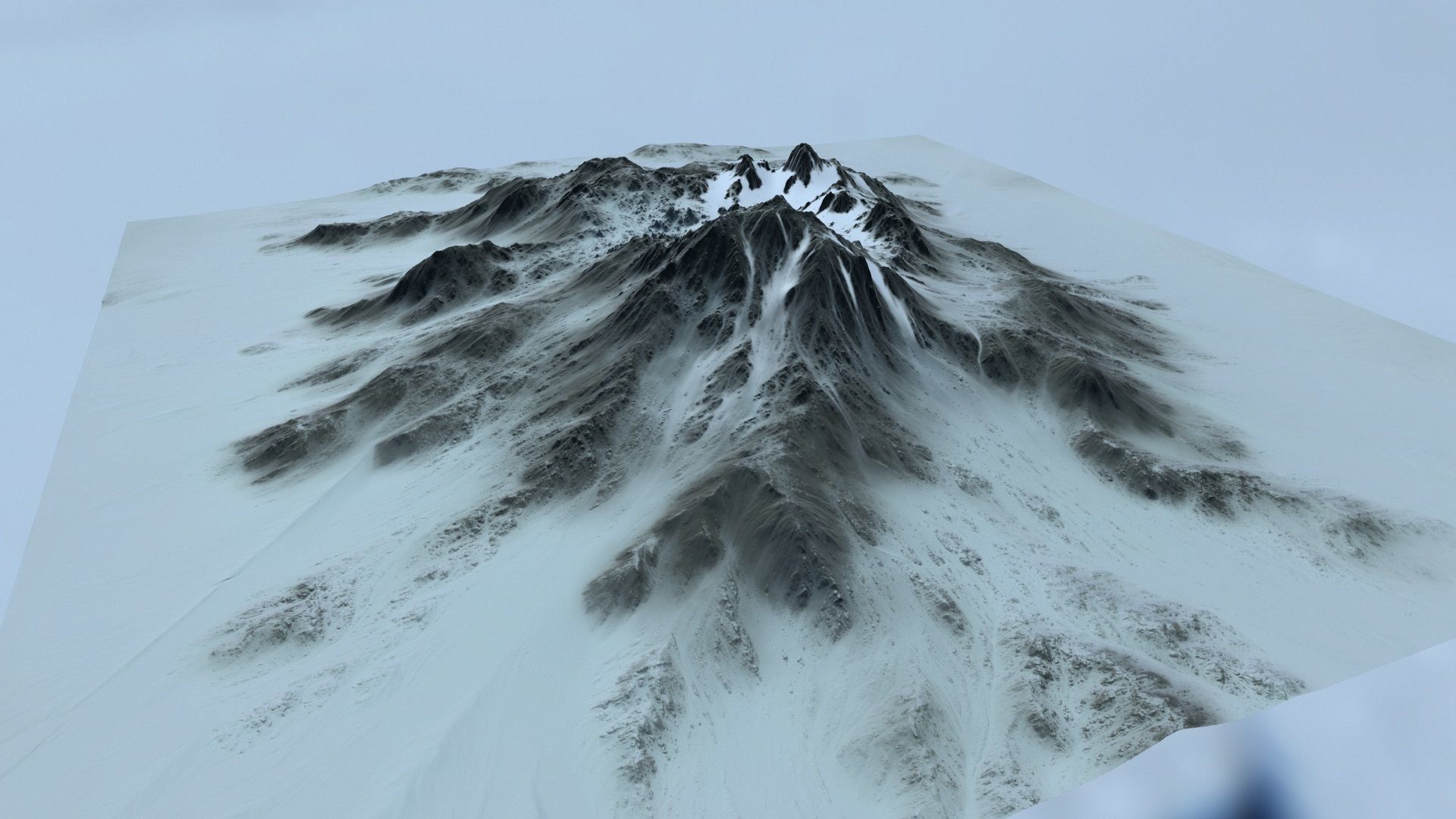 snow volcano 001 Low-poly 3D model_10