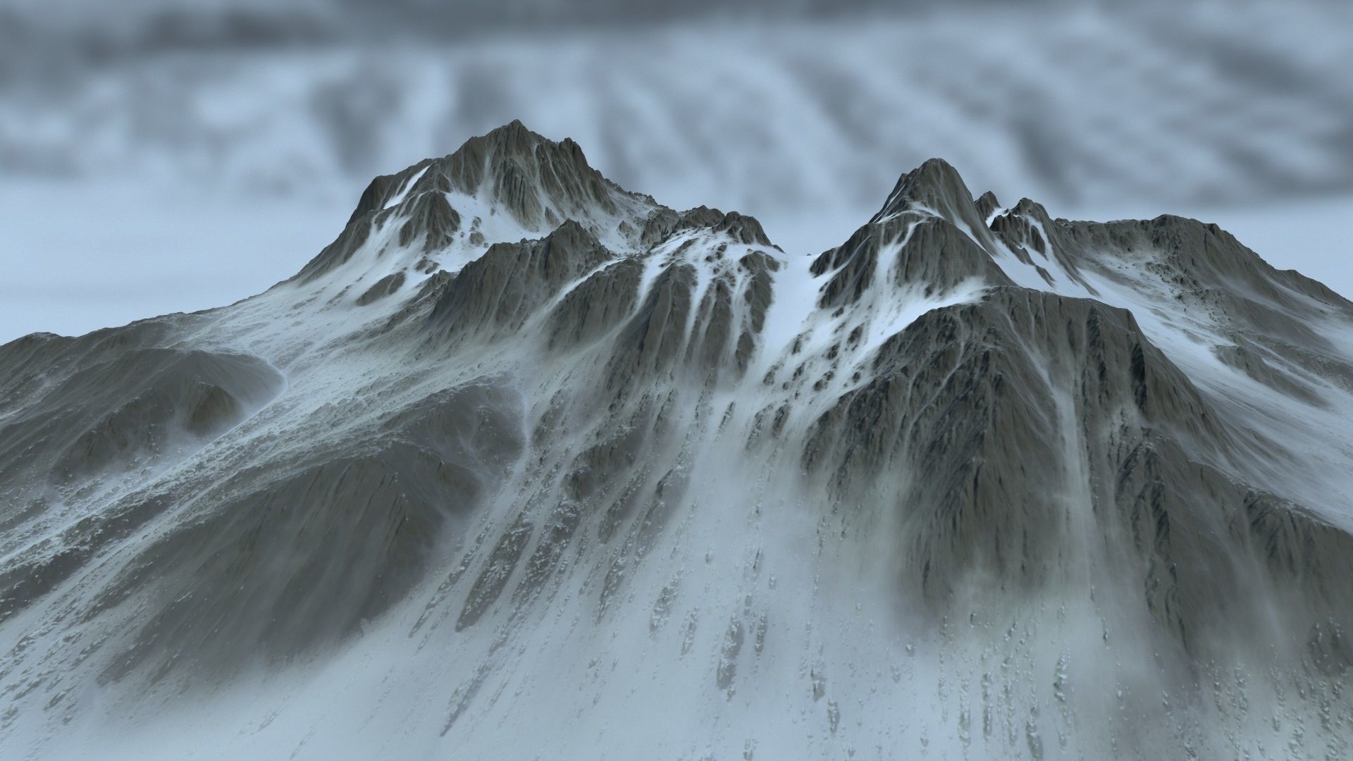 snow volcano 001 Low-poly 3D model_29