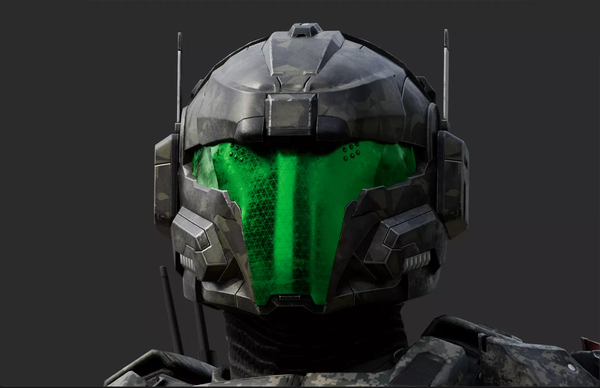 Sci-Fi Helmet 3D model Low-poly 3D model Low-poly 3D model