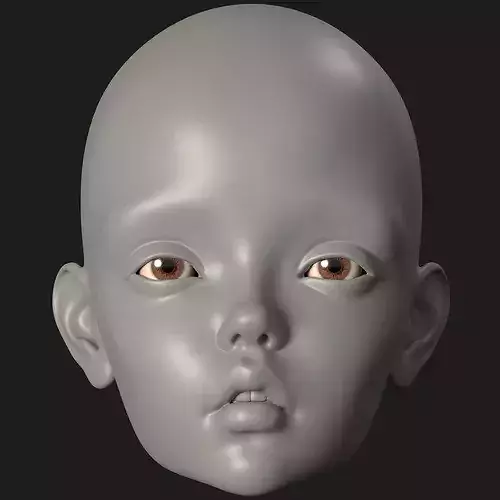3 Realistic BJD Doll Head 3D Model Female Face 3D model | CGTrader