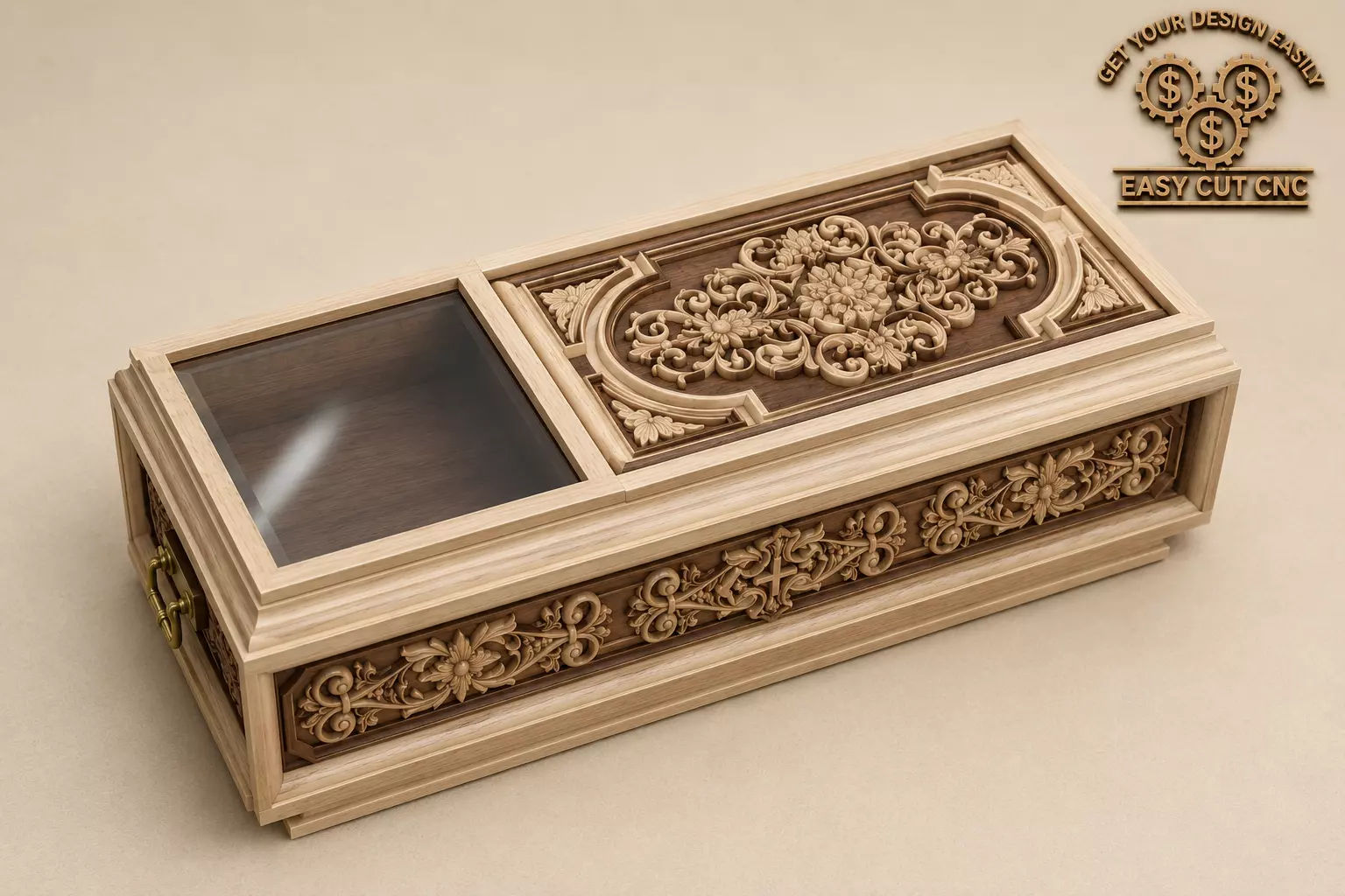 Luxury Wooden Tissue Box CNC Design 3D model