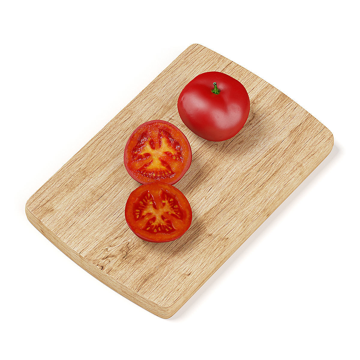 Whole and Sliced Tomato 3D model_4