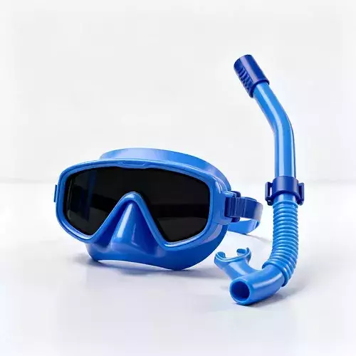 Aqua-Vision Snorkel and Dive Mask Set Low Poly 3D Model