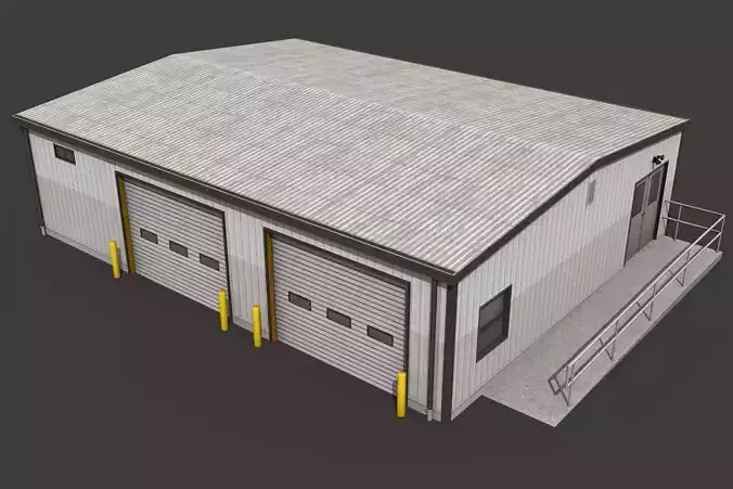 Small Warehouse Low-poly 3D model