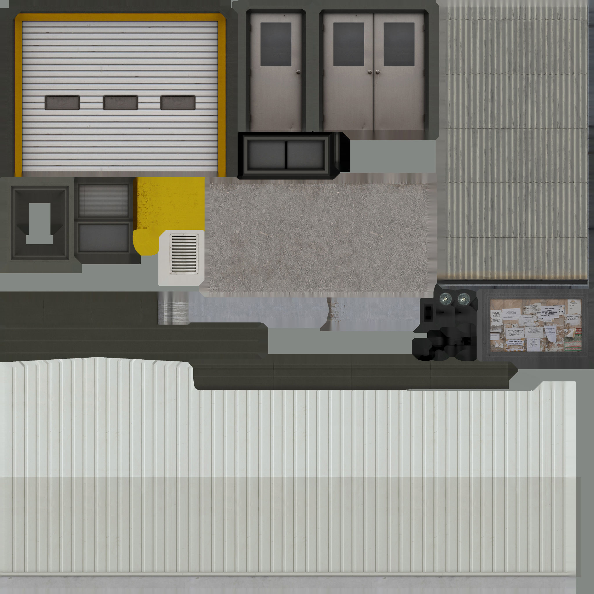 Small Warehouse Low-poly 3D model_7