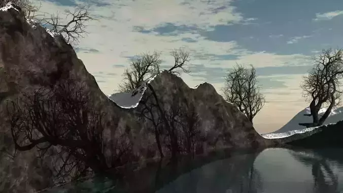Vue Terrain Low-poly 3D model