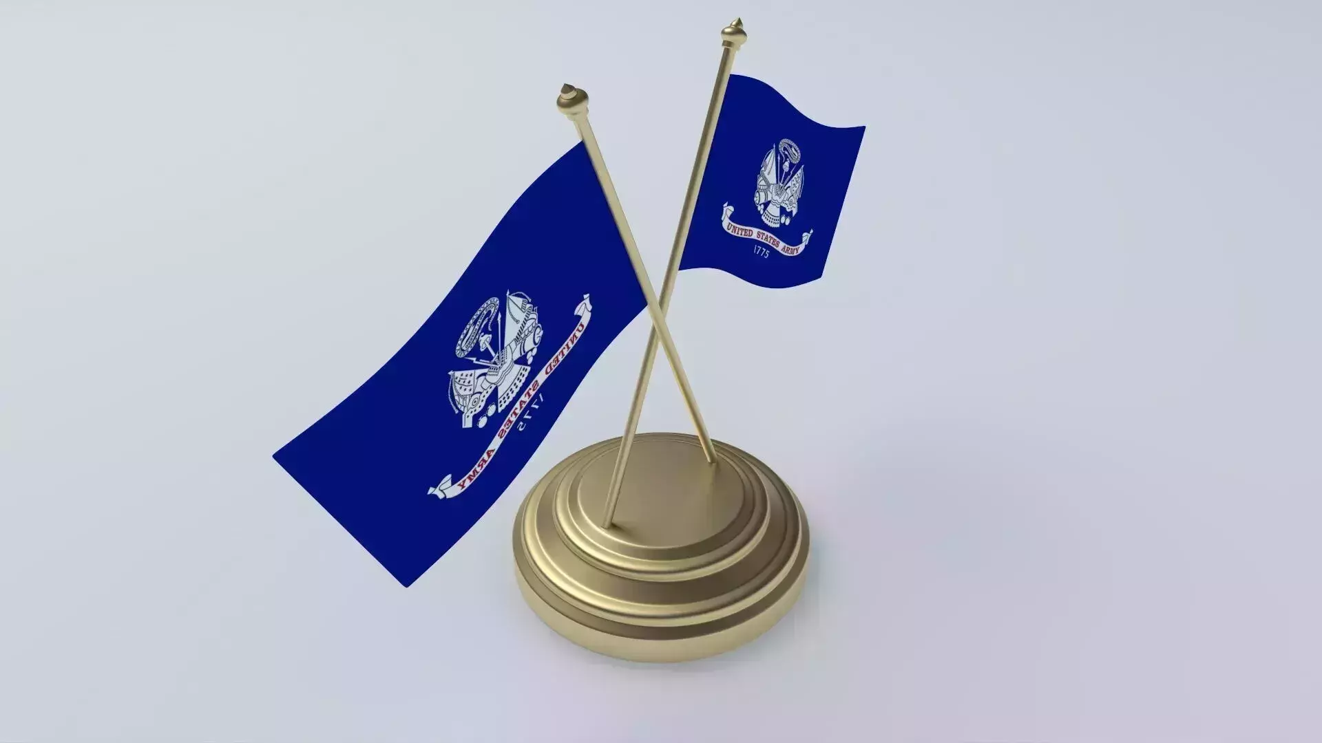 Field flag of the United States Army 3D model