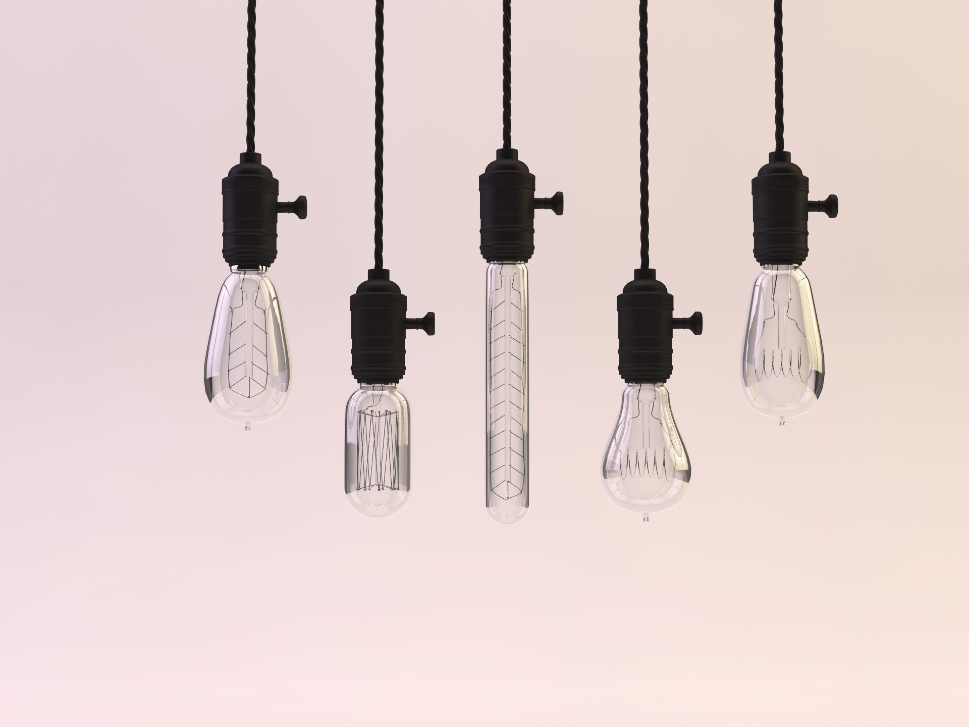 Vintage Bulbs 3D model_1