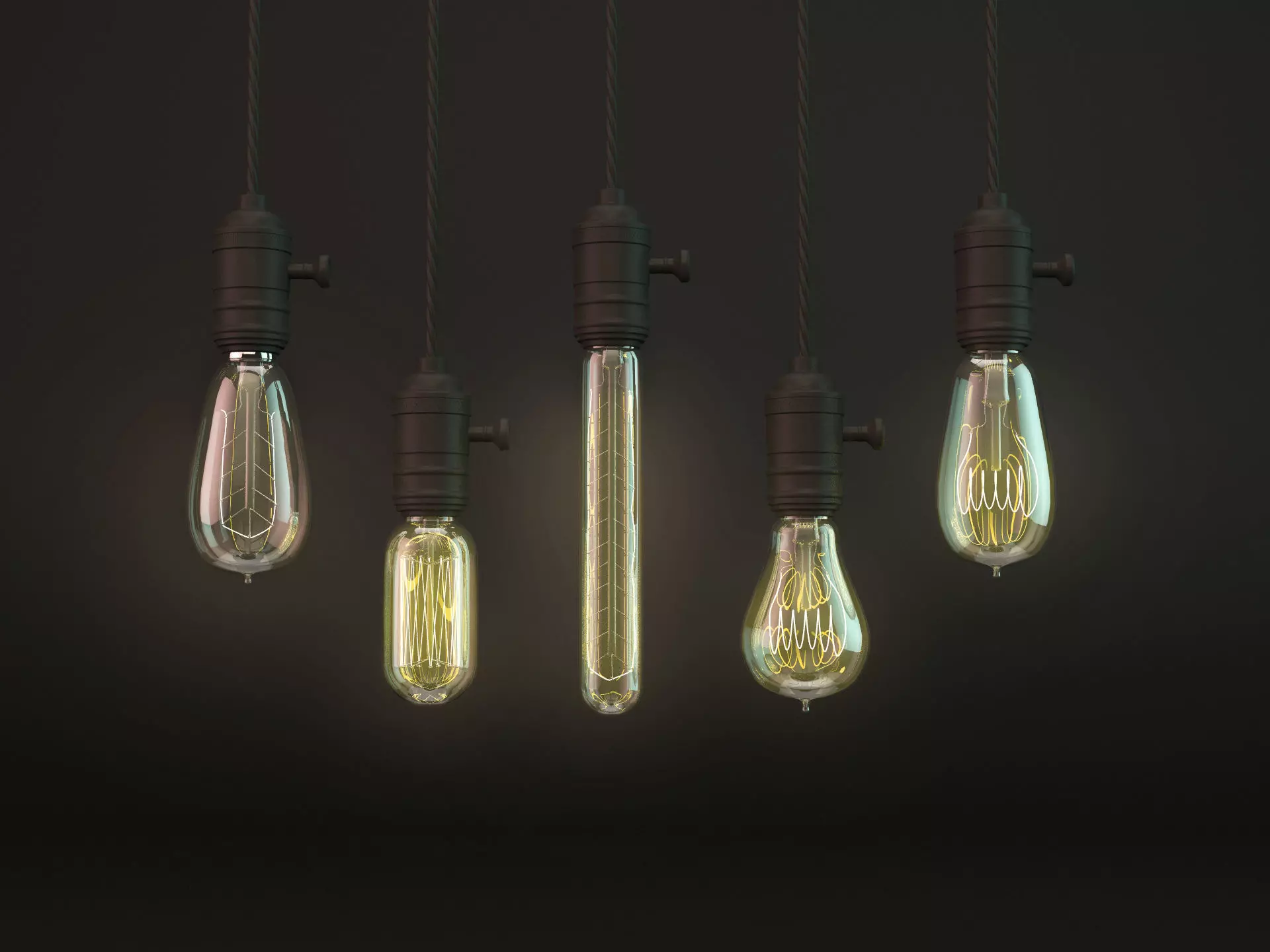 Vintage Bulbs 3D model_0